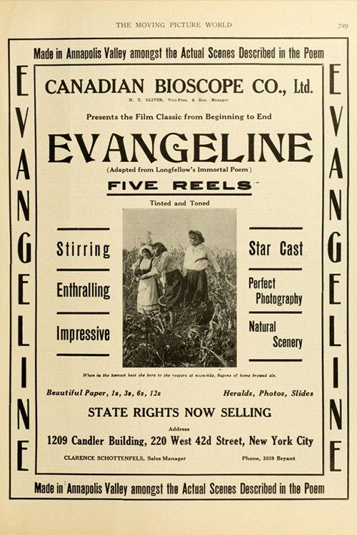 Evangeline (1914 film) poster