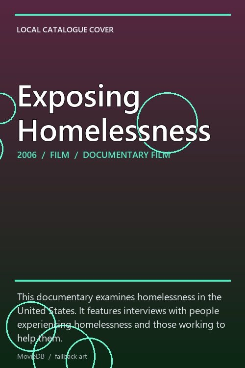Exposing Homelessness poster