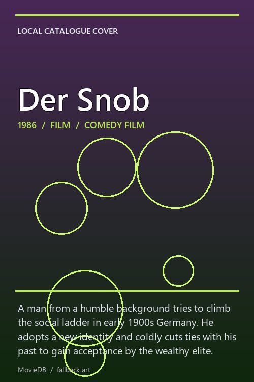 Der Snob poster