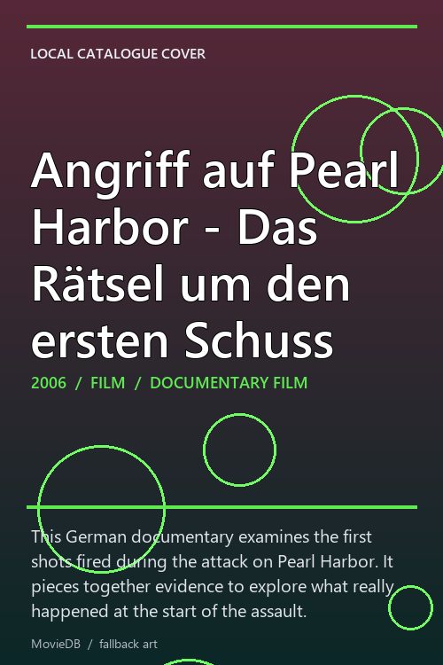 Angriff auf Pearl Harbor - Das Rätsel um den ersten Schuss poster