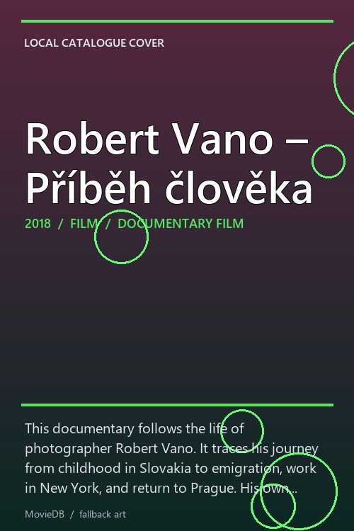 Robert Vano – Příběh člověka poster