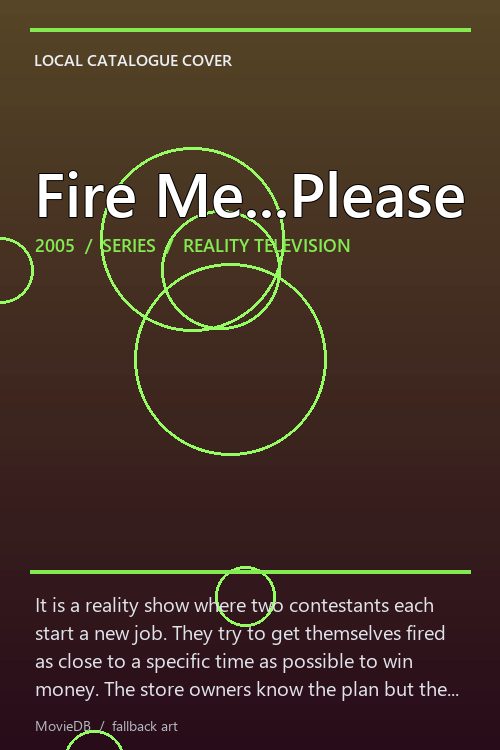 Fire Me...Please poster