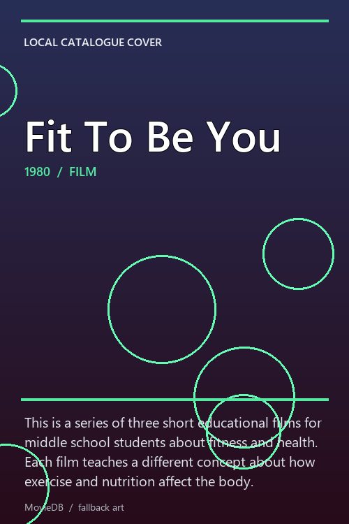 Fit To Be You poster