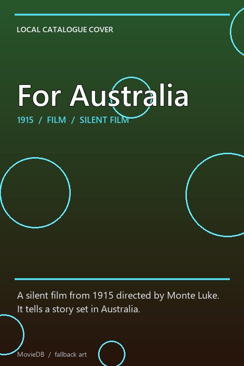 For Australia poster