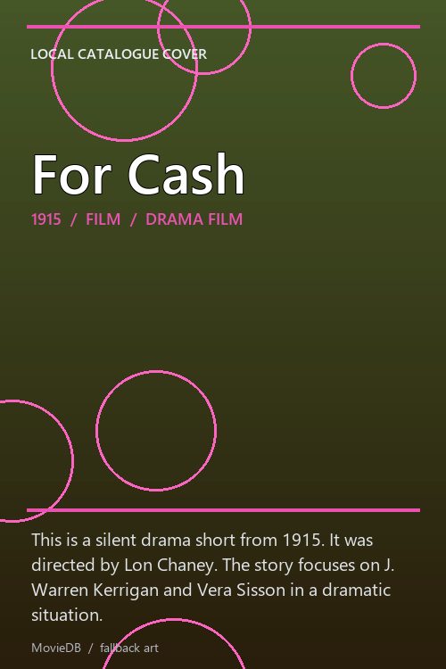 For Cash poster