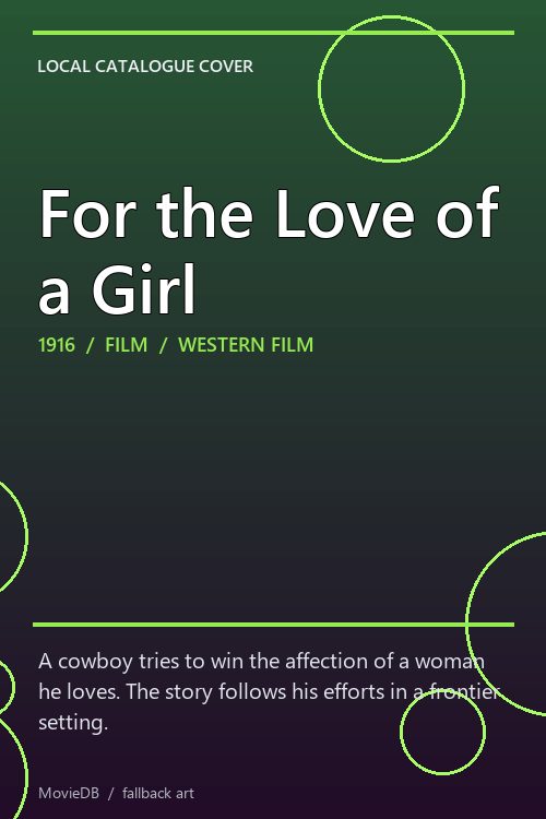 For the Love of a Girl poster