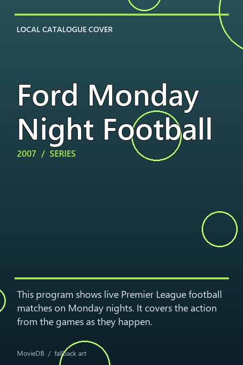 Ford Monday Night Football poster