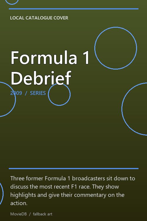 Formula 1 Debrief poster