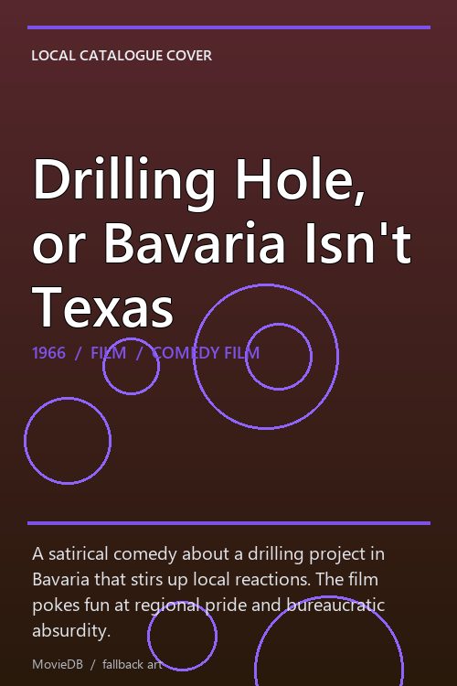 Drilling Hole, or Bavaria Isn't Texas poster