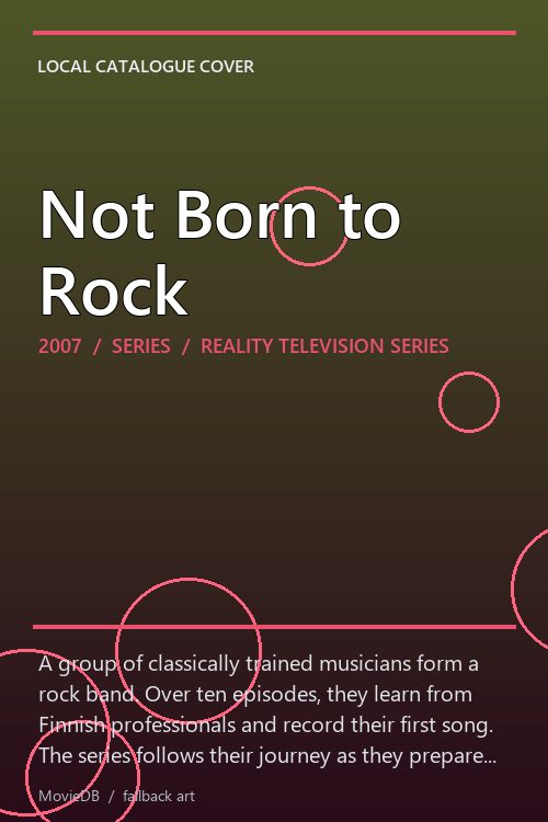 Not Born to Rock poster