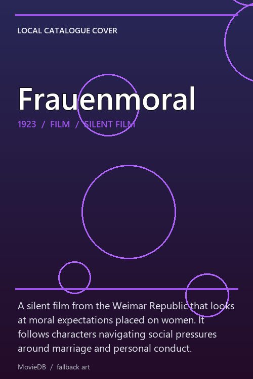 Frauenmoral poster