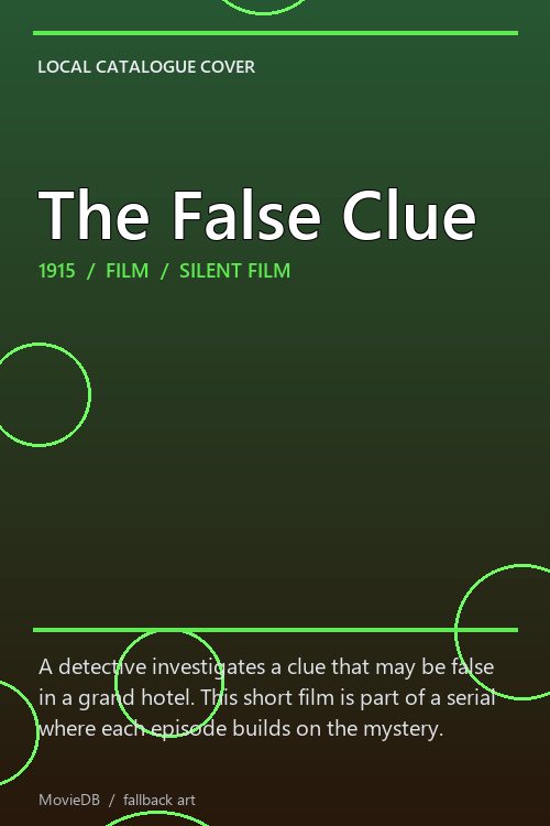 The False Clue poster