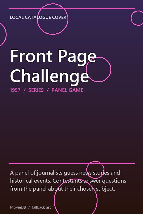 Front Page Challenge poster