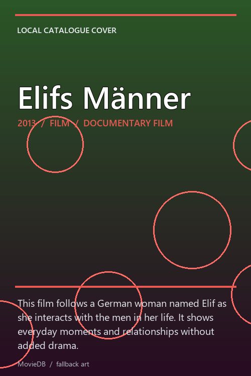 Elifs Männer poster