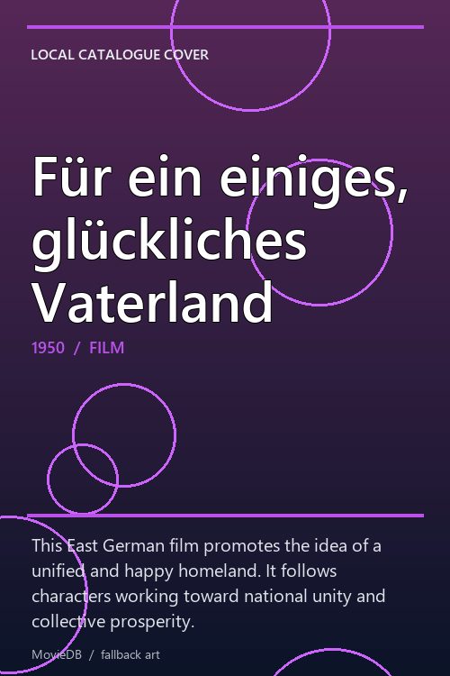 Für ein einiges, glückliches Vaterland poster