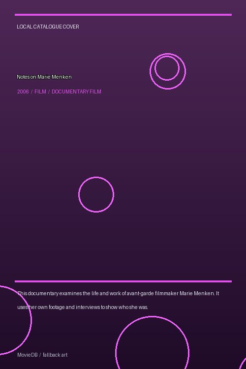Notes on Marie Menken poster