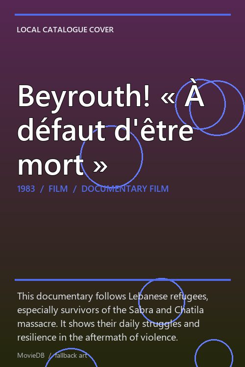 Beyrouth! « À défaut d'être mort » poster