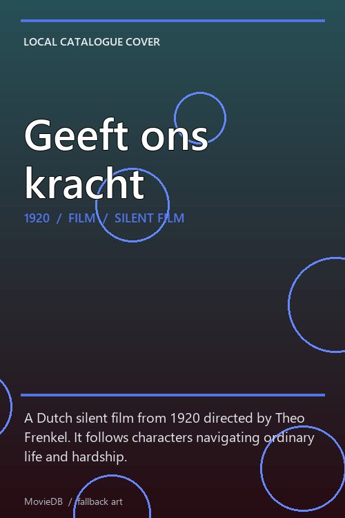 Geeft ons kracht poster