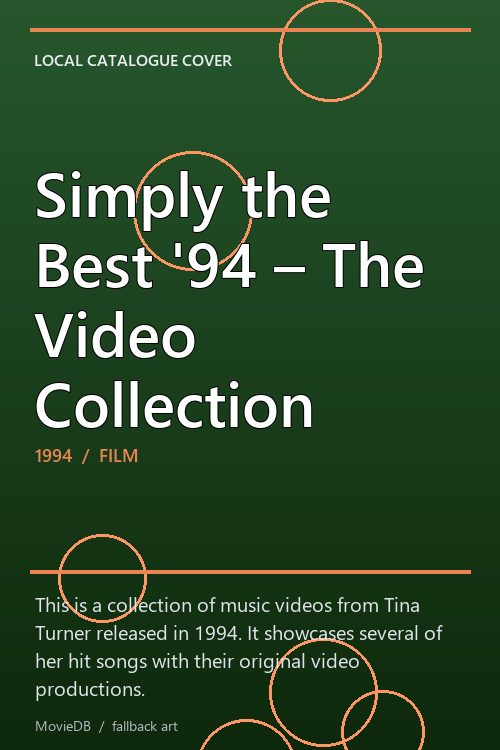 Simply the Best '94 – The Video Collection poster
