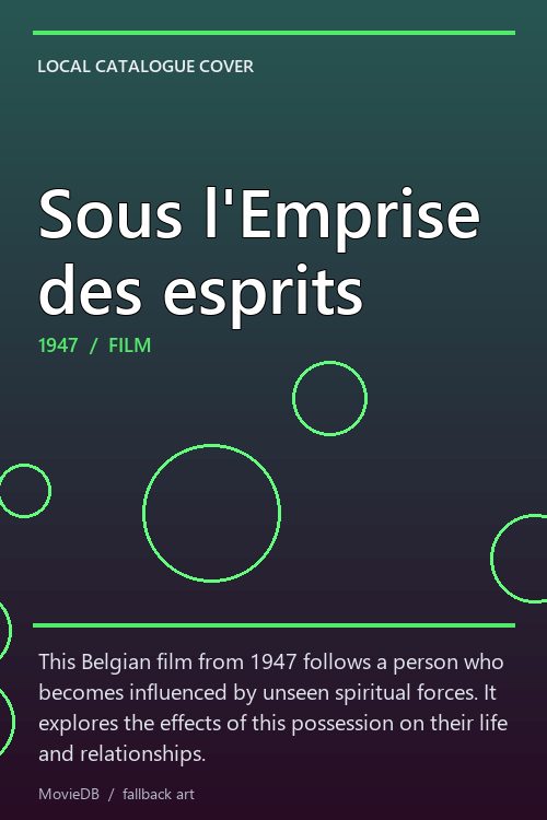 Sous l'Emprise des esprits poster