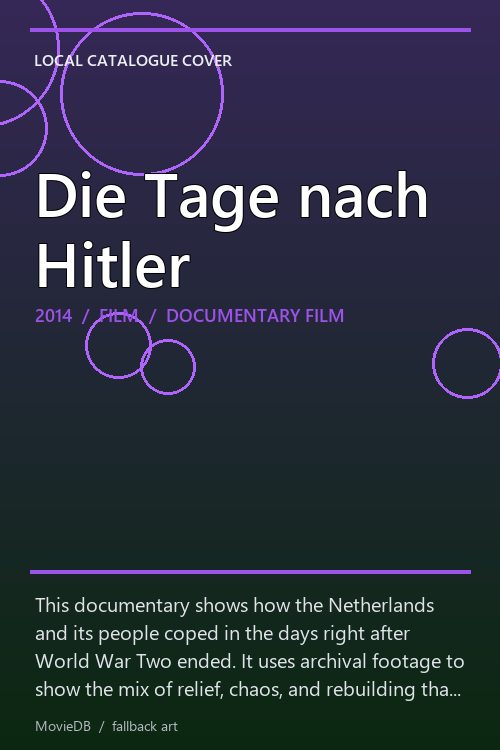 Die Tage nach Hitler poster