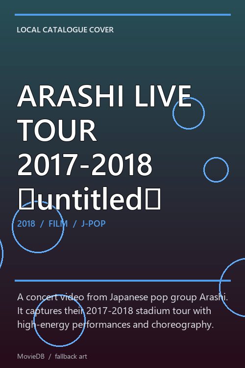 ARASHI LIVE TOUR 2017-2018 「untitled」 poster