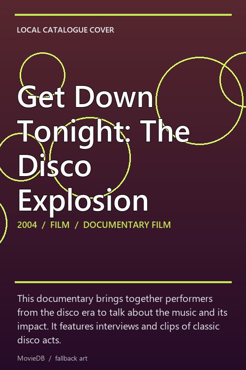 Get Down Tonight: The Disco Explosion poster