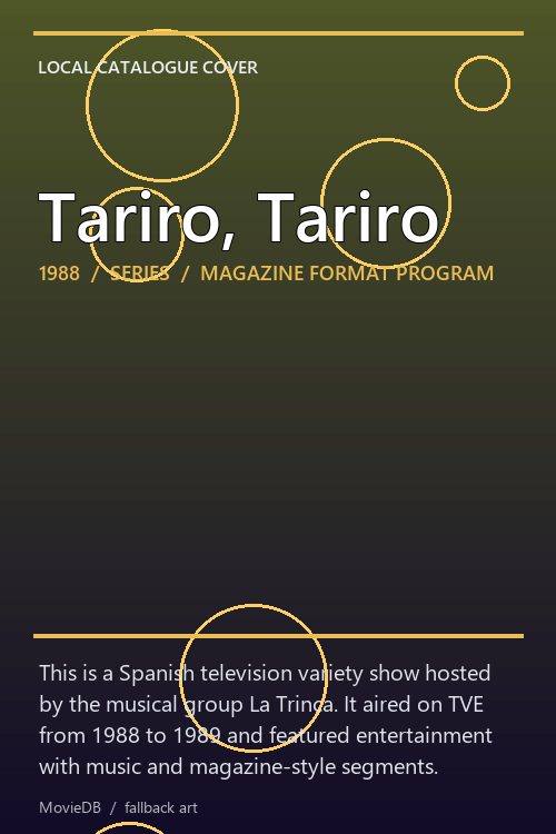 Tariro, Tariro poster