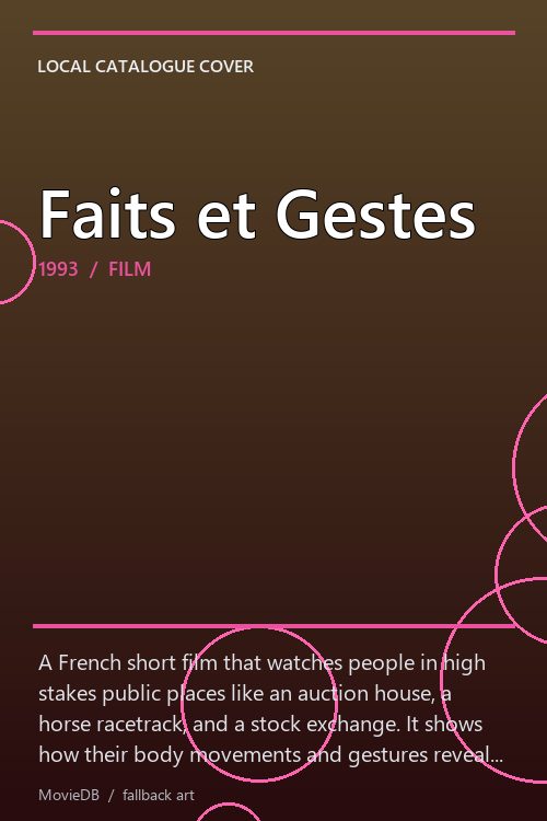 Faits et Gestes poster