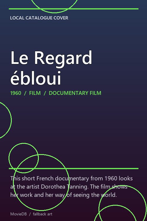 Le Regard ébloui poster