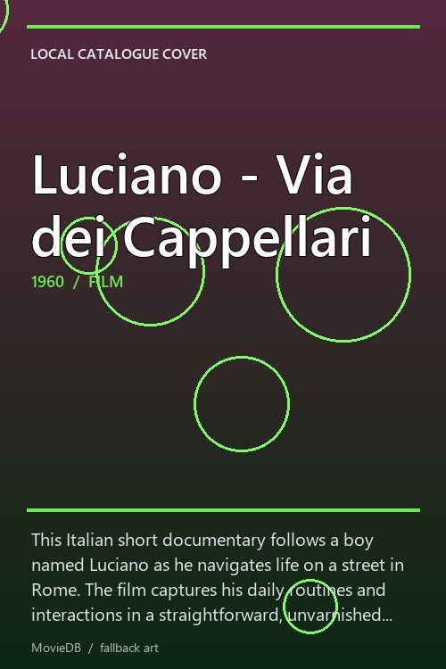 Luciano - Via dei Cappellari poster