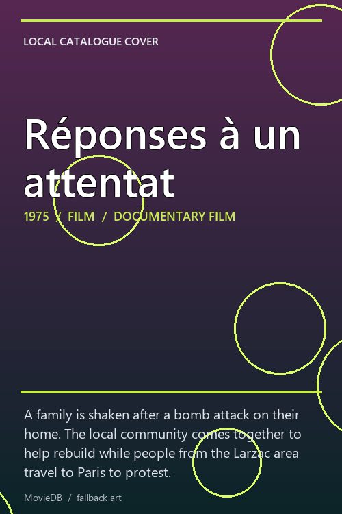 Réponses à un attentat poster