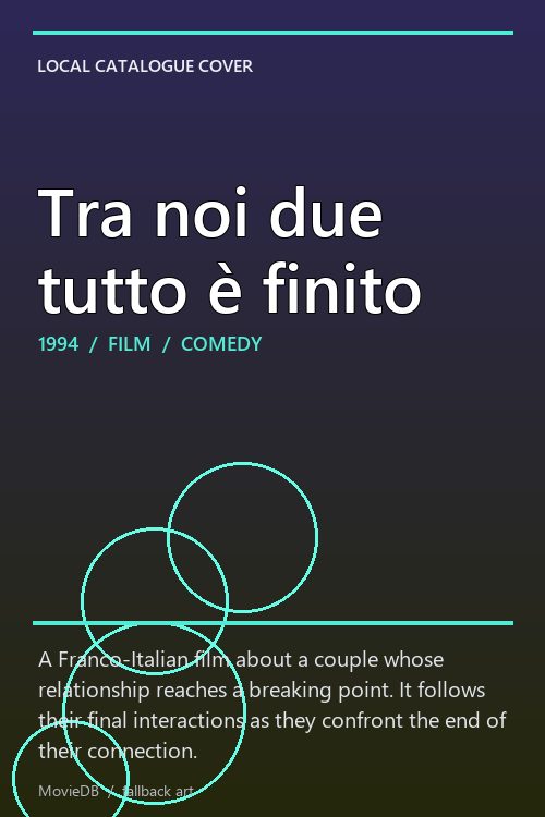 Tra noi due tutto è finito poster