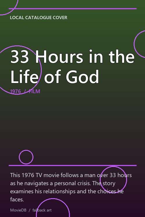 33 Hours in the Life of God poster