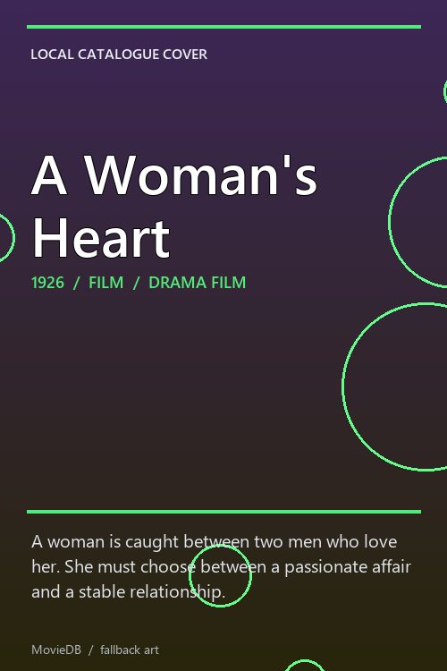 A Woman's Heart poster