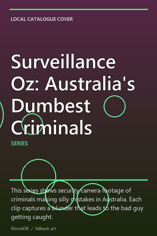Surveillance Oz: Australia's Dumbest Criminals poster