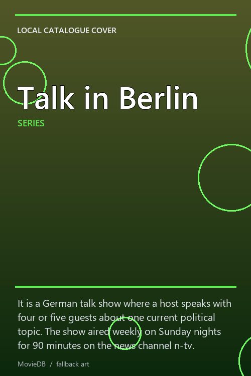 Talk in Berlin poster