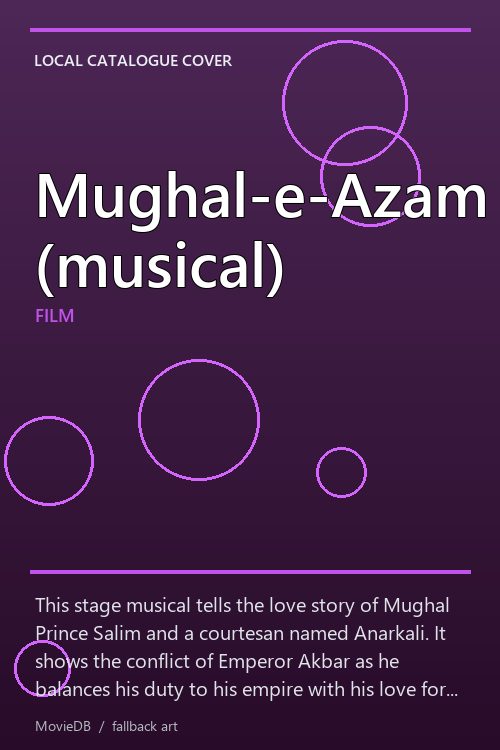 Mughal-e-Azam (musical) poster