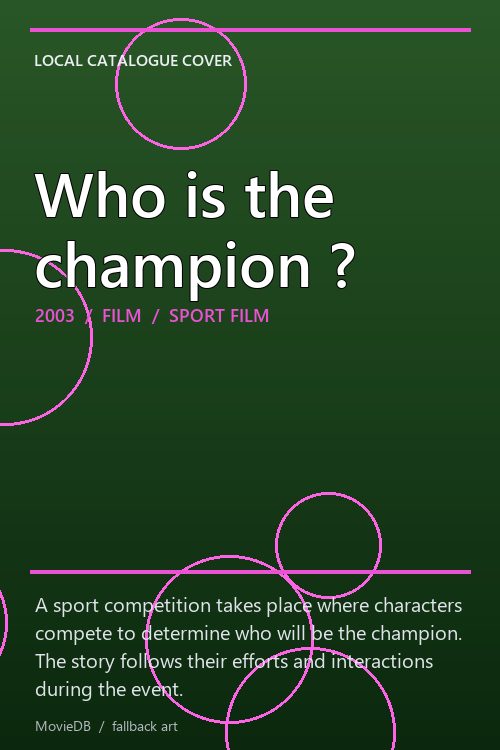 Who is the champion ? poster