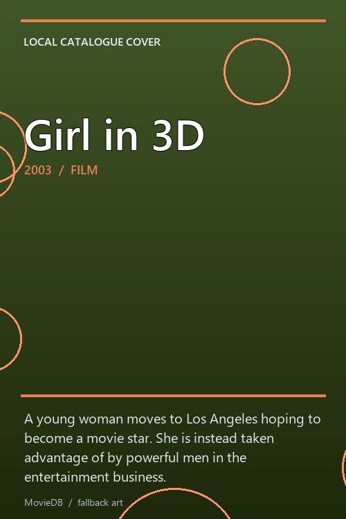 Girl in 3D poster