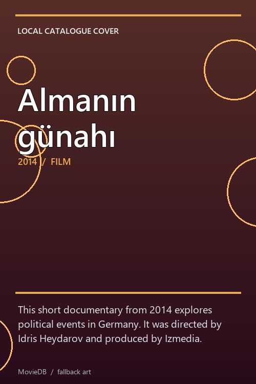 Almanın günahı poster