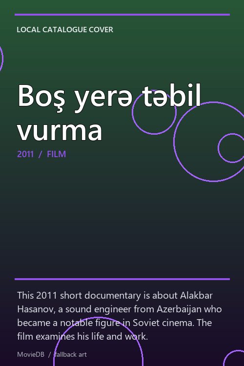 Boş yerə təbil vurma poster