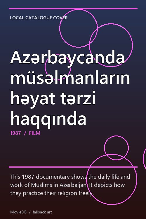Azərbaycanda müsəlmanların həyat tərzi haqqında poster