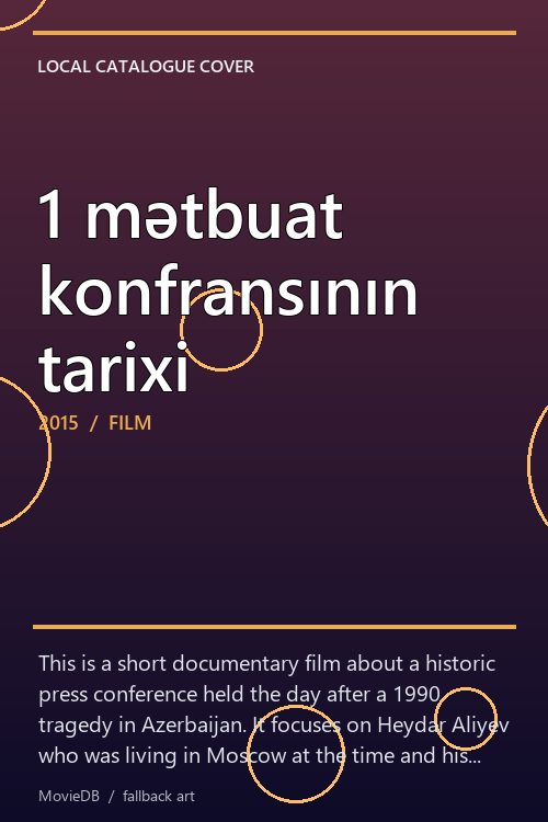 1 mətbuat konfransının tarixi poster