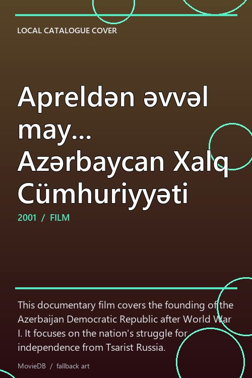 Apreldən əvvəl may... Azərbaycan Xalq Cümhuriyyəti poster