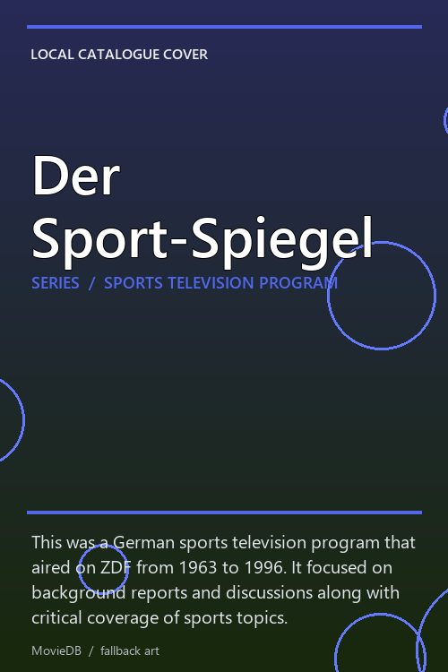 Der Sport-Spiegel poster