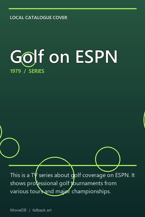 Golf on ESPN poster