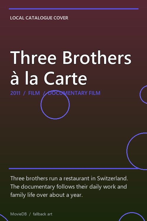 Three Brothers à la Carte poster