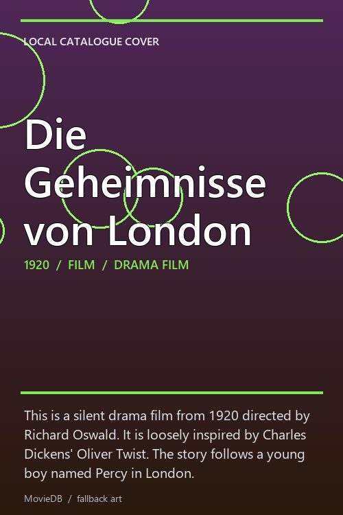 Die Geheimnisse von London poster