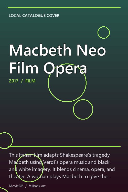 Macbeth Neo Film Opera poster